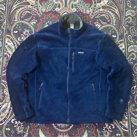 Patagonia Blue R4 Pile Fleece Jacket Mens Large - Picture 1 of 11
